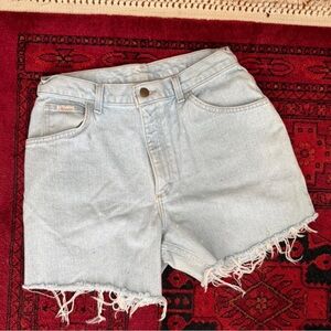 Wrangler Light Blue Frayed Jean Shorts